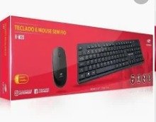 KIT TECLADO E MOUSE S/ FIO KW10BK