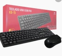 KIT TECLADO E MOUSE C/ FIO C3TECH KT200BK